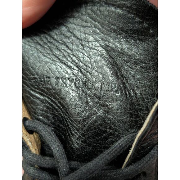Frye Black Pebbled Leather Phillip Lace-Up Boots Mens 8.5 D Mexico
